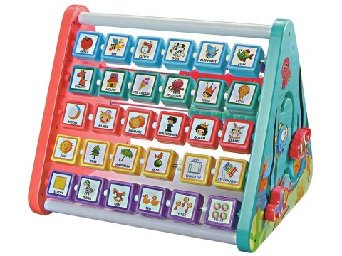 LEAN Toys Edukacyjna Półka Trójkąt Liczydło Litery Przedmioty Zwierzęta