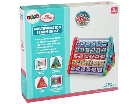 LEAN Toys Edukacyjna Półka Trójkąt Liczydło Litery Przedmioty Zwierzęta