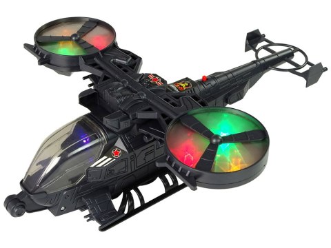 LEAN Toys Helikopter Wojskowy Ogromne Skrzydła Światła Dźwięk Obraca Się