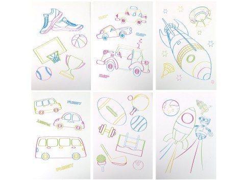 LEAN Toys Magiczna Podświetlana Tablica 3D Okulary Niebieska