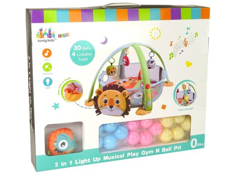 LEAN Toys Mata Edukacyjna Lew Kojec Piłeczki Dla Maluszka Melodie