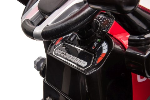 LEAN CARS Traktor Na Akumulator Z Przyczepą Hercules Czerwony 24V