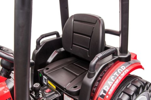 LEAN CARS Traktor Na Akumulator Z Przyczepą Hercules Czerwony 24V