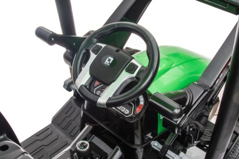 LEAN CARS Traktor Na Akumulator Z Przyczepą Hercules Zielony 24V