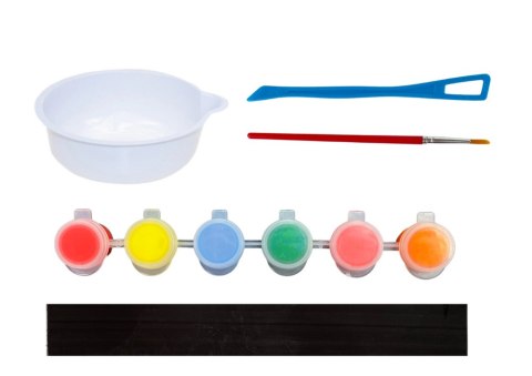 LEAN TOYS Zestaw Kreatywny Plastyczny Lusterko Forma Gips Farbki