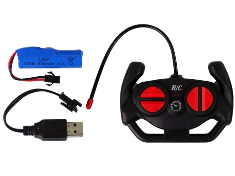 LEAN Toys Auto R/C Policja Jeep Policyjny 1:14 Zdalnie Sterowane Efekty Świetlne