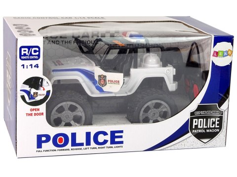 LEAN Toys Auto R/C Policja Jeep Policyjny 1:14 Zdalnie Sterowane Efekty Świetlne