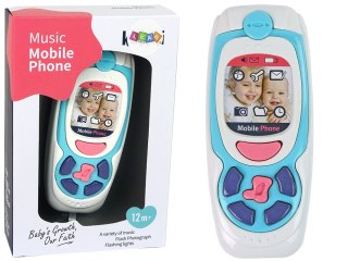 LEAN Toys Dziecięcy Edukacyjny Telefon Komórkowy Melodia Niebieski