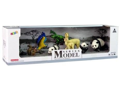 LEAN Toys Figurka Zwierzęta Zestaw Papuga Panda