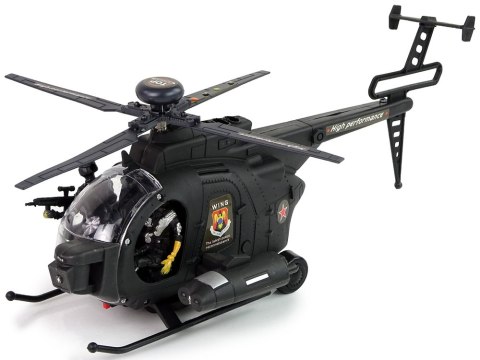 LEAN Toys Helikopter Wojskowy Skrzydła Światła Na Baterie
