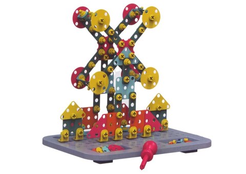 LEAN Toys Klocki Konstrukcyjne W Skrzynce Majsterkowanie Wiertarka DIY