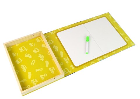 LEAN Toys Magnetyczna Układanka Książka Transport Puzzle Karty