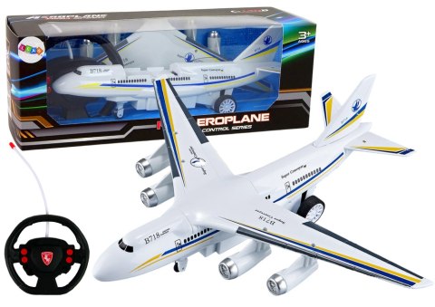LEAN Toys Samolot Pasażerski R/C Zdalnie Sterowany + Pilot Akumulator Kabel USB