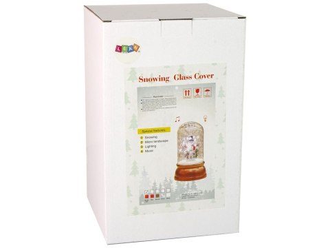 LEAN Toys Świąteczna Ozdoba W Kopule Dekoracja Śnieg Mikołaj Czerwona