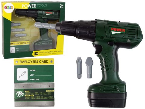 LEAN Toys Wiertarka Dla Majsterkowicza Zielona Wiertła Na Baterie