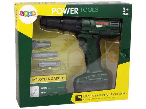 LEAN Toys Wiertarka Dla Majsterkowicza Zielona Wiertła Na Baterie