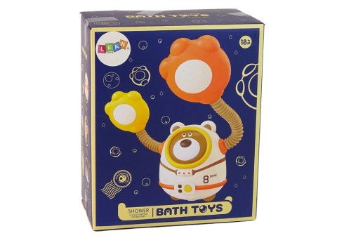 LEAN Toys Zabawka Do Wody Do Kąpieli Miś Kosmonauta na baterie Prysznic