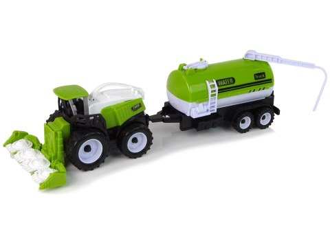 LEAN Toys Zestaw Pojazdów Farmerskich Traktor Kombajn Cysterna Naczepa