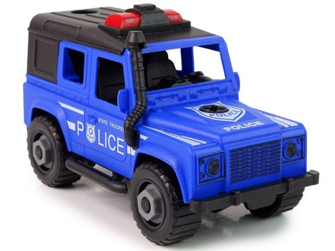 LEAN Toys Auto Terenowe Transporter Policja Do Rozkręcania DIY Koń