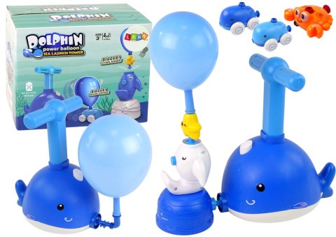 LEAN Toys Balonowa Wyrzutnia Delfin Samochód Aerodynamiczny