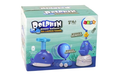 LEAN Toys Balonowa Wyrzutnia Delfin Samochód Aerodynamiczny