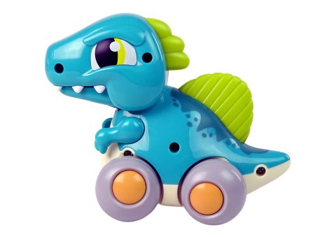 LEAN Toys Dinozaur Na Kółkach Niebieski Figurka Spinosaurus