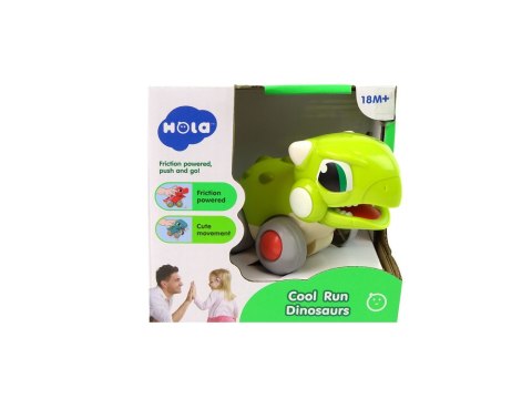 LEAN Toys Dinozaur Na Kółkach Zielony Figurka