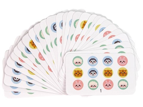 LEAN Toys Drewniana Gra Edukacyjna Cztery Kolory Zwierzęta Dwustronna Układanka