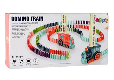 LEAN Toys Interaktywna Lokomotywa Pociąg Układająca Domino Dźwięk