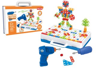 LEAN Toys Kreatywny Zestaw Majsterkowicza Klocki DIY Wiertarka Walizka