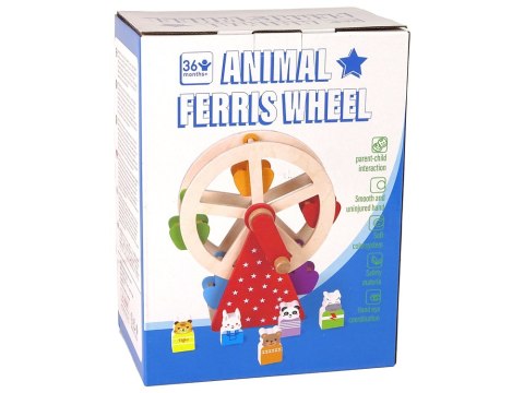 LEAN Toys Obrotowy Drewniany Diabelski Młyn Figurki