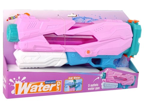 LEAN Toys Pistolet Na Wodę 800 ml Różowy Zasięg 8 m