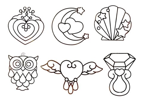 LEAN Toys Witraże Zawieszki Do Malowania Zastygająca Farba 6 szt.