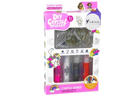 LEAN Toys Witraże Zawieszki Do Malowania Zastygająca Farba Księżniczki 6 szt.