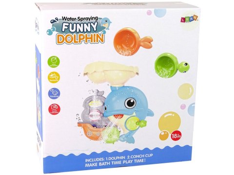 LEAN Toys Zabawka Do Kąpieli Delfin Wodospad Wanna Prysznic
