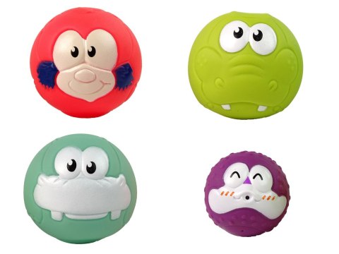 LEAN Toys Zabawka Do Kąpieli Mini Koszykówka Żyrafa Gumowe Piłki