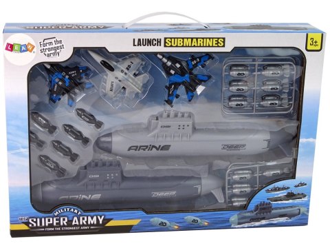 LEAN Toys Zestaw Armia Morska Łódź Podwodna Odrzutowce Bomby