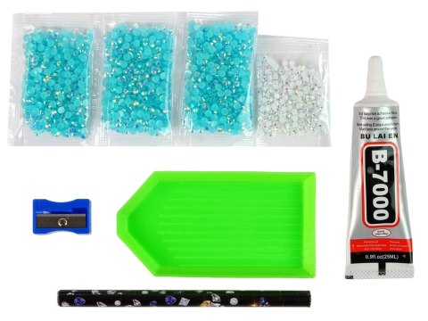 LEAN Toys Zestaw Kreatywny Renifer DIY Diamenty Kryształki Niebieski