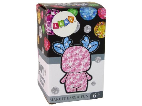 LEAN Toys Zestaw Kreatywny Renifer DIY Diamenty Kryształki Niebieski