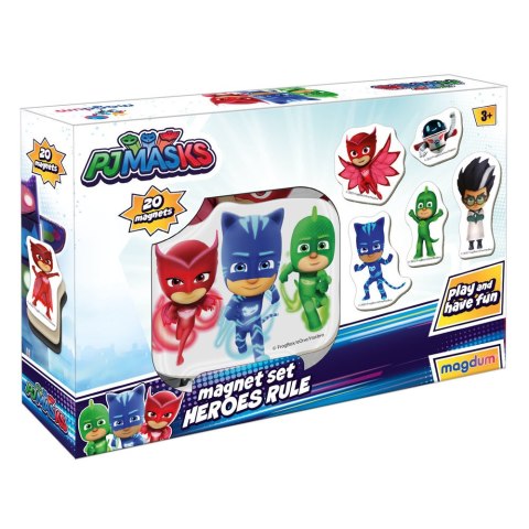 LEAN Toys Zestaw Magnesów Pidżamersi Pjmasks ME 5031-32