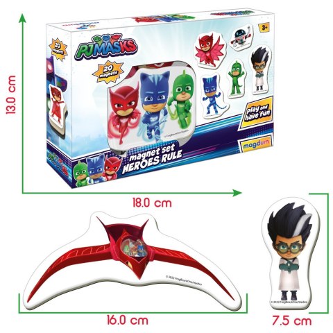 LEAN Toys Zestaw Magnesów Pidżamersi Pjmasks ME 5031-32