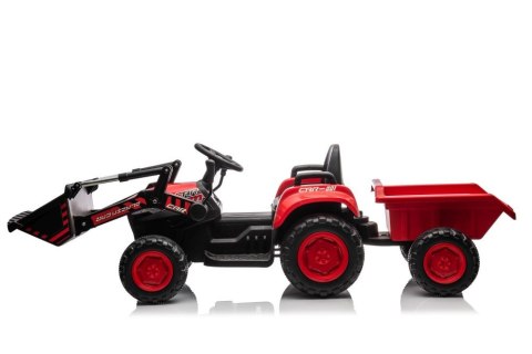 LEAN CARS Traktor Na Akumulator Z łyżką BW-X002A Czerwony