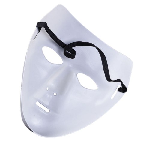 LEAN TOYS Maska Anonim Karnawałowa Halloweenowa Na Gumce Biała Czerwona