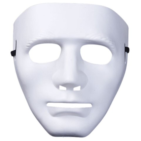 LEAN TOYS Maska Anonim Karnawałowa Halloweenowa Na Gumce Biała Czerwona