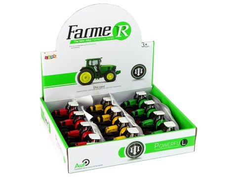 LEAN TOYS Traktor Ciągnik Resorak Metalowy z Napędem