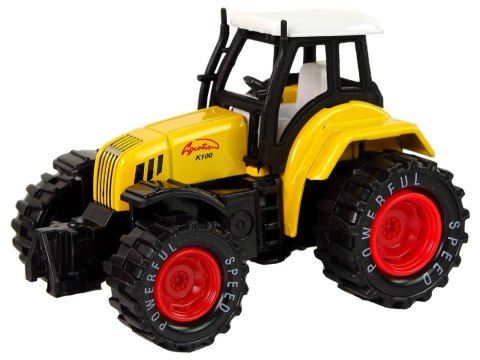 LEAN TOYS Traktor Ciągnik Resorak Metalowy z Napędem