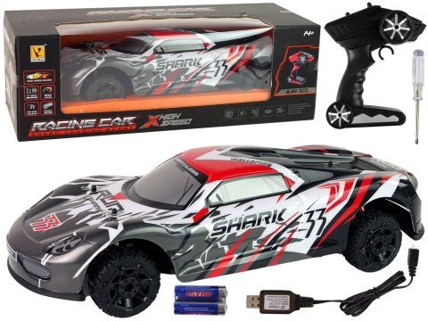 LEAN Toys Auto Sportowe R/C 1:8 Szary Biały