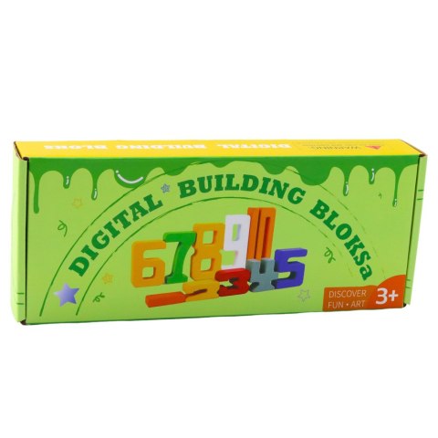 LEAN Toys Drewniane Cyferki Nauka Matematyki Kostki do Gry Klocki Edukacyjne