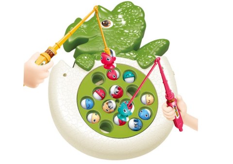 LEAN Toys Gra Łowienie Rybek Wędki Dźwięki Dinozaur