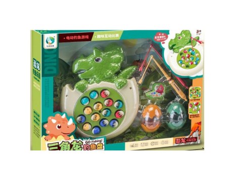 LEAN Toys Gra Łowienie Rybek Wędki Dźwięki Dinozaur